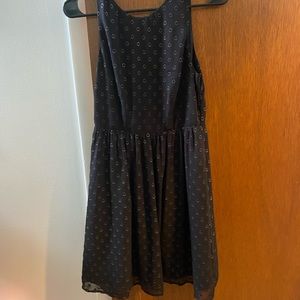 Black with gold circle dress